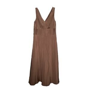 J. CREW Vintage‎ 100% Silk Brown Dress